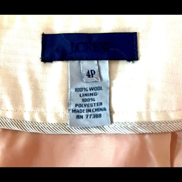 J. Crew pencil skirt salmon color - 100% wool. Please note pictures with flaws - Picture 6 of 6